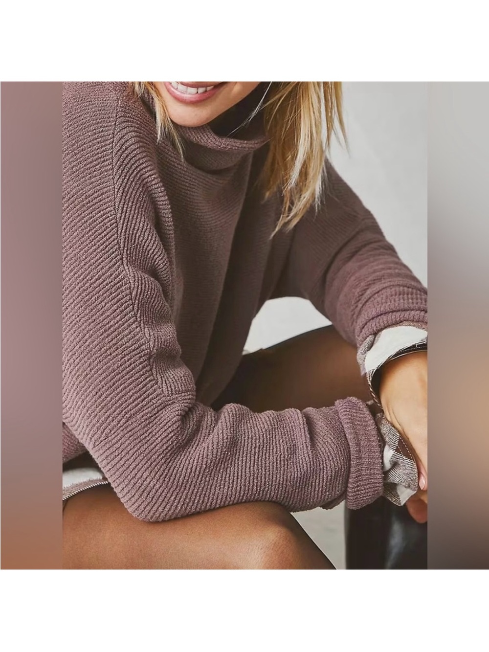 Free People! Ottoman Slouchy Tunic Sweater In Nutmeg NWT! - Picture 5 of 14